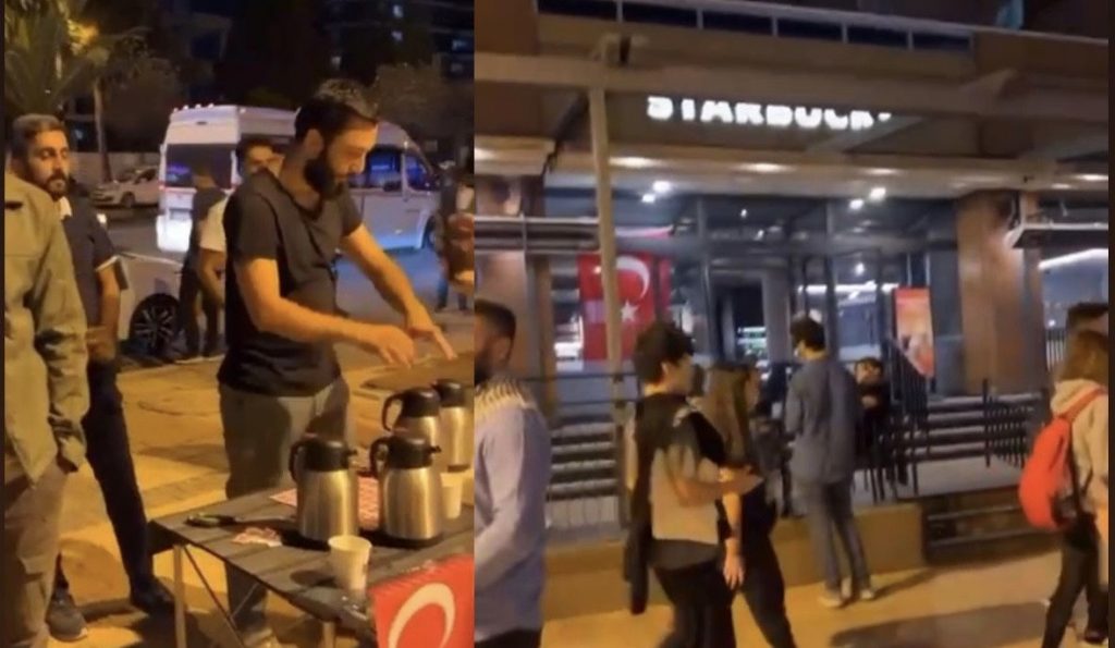Türkiye\’nin en ilginç Starbucks protestosu Adana\’dan geldi