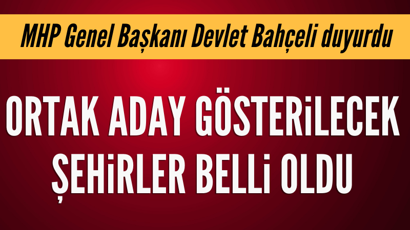 Devlet Bahçeli duyurdu: Ortak aday gösterilecek şehirler belli oldu