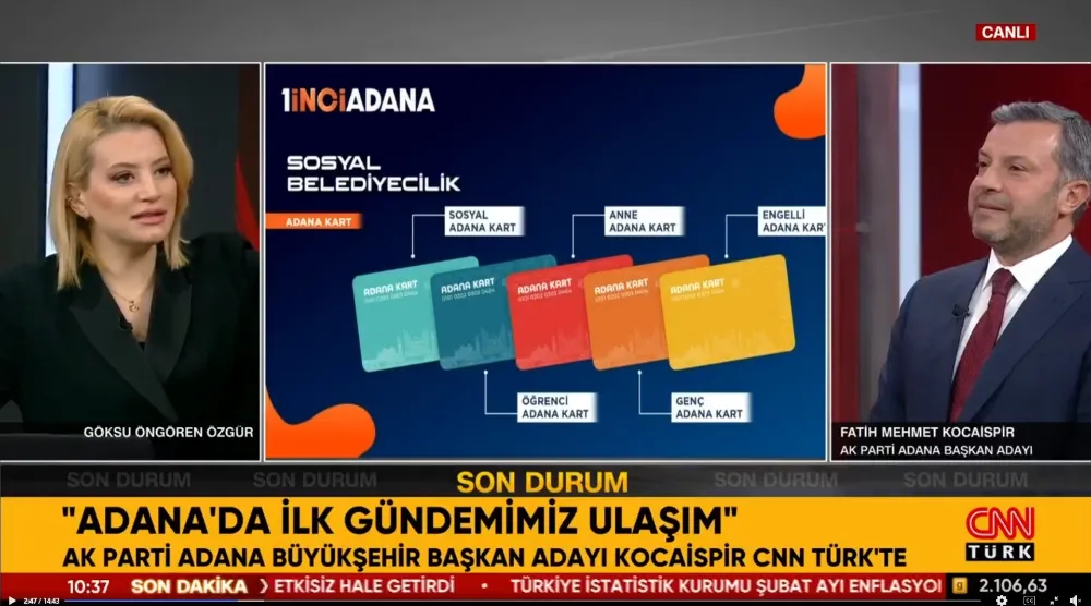 Büyükşehir adayı Kocaispir projelerini CNN Türk\’te anlattı